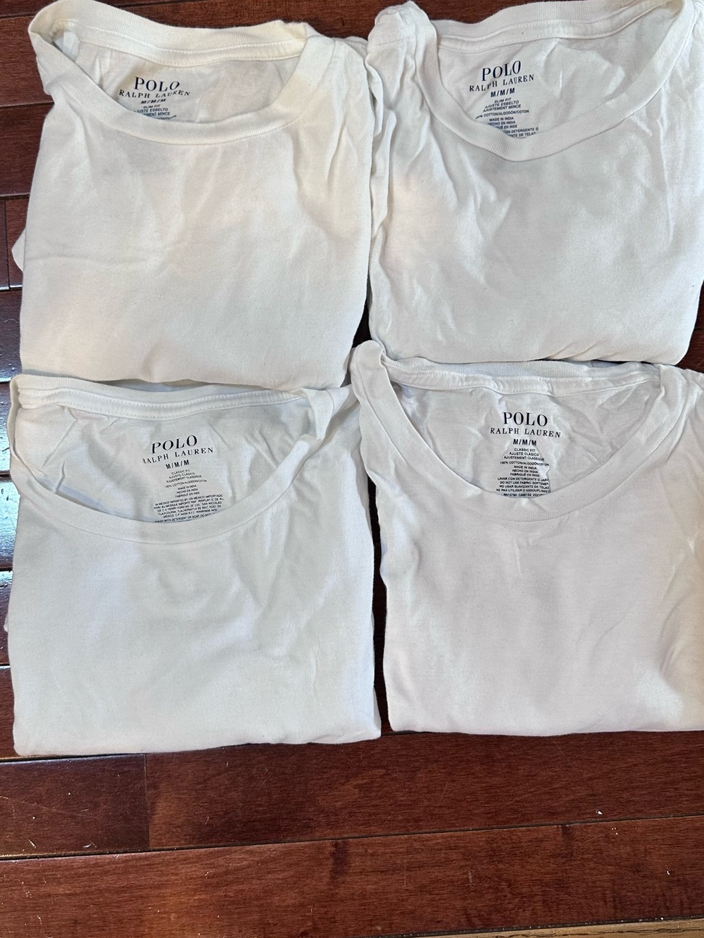 Bundle of Men’s Polo Ralph Lauren White Crew Neck Tee
